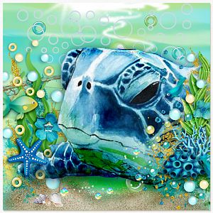 sea turtle - Anna's Color Challenge 8/2 - 8/22