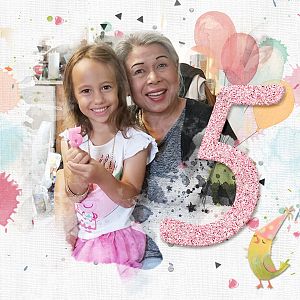 Celebrating 5 with Grandma