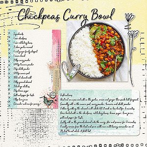 Chickpea curry bowl