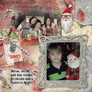 Christmas 2009 ~ picking their favorite Santa Claus