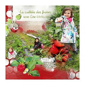 la cueillette des fraises avec Lise 09 06 20