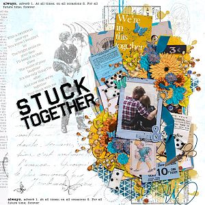 Stuck together