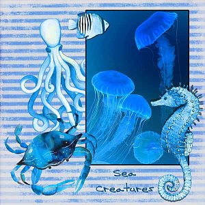 Challenge 2 - Blue on blue Sea Creatures