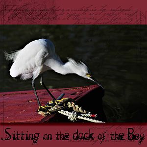 Sittingon the dock of the bay