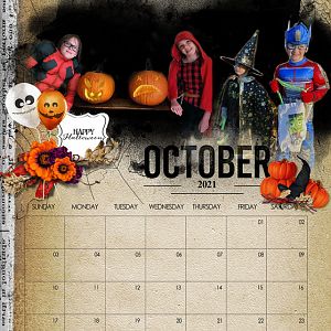October 2021 Calendar page