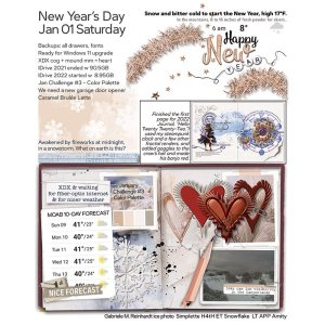 Jan Challenge #3 - Color: New Year's Day Daily Art