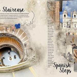 Rome Italy, Spiral Staircase & Spanish Steps