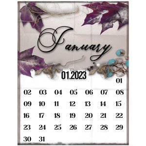 January Page - 2023 All-in-one Calendar