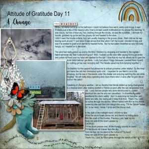 Attitude of Gratitude Day 11 - A Change