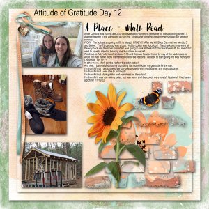 Attitude of Gratitude Day 12 - A Place