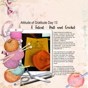 Attitude of Gratitude Day 13 - A Talent