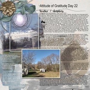 Attitude of Gratitude Day 22 - Weather/Neighbors
