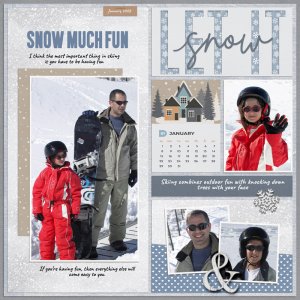 Snow much fun - doubel page