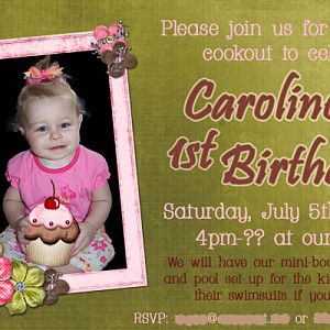 1st birthday invite