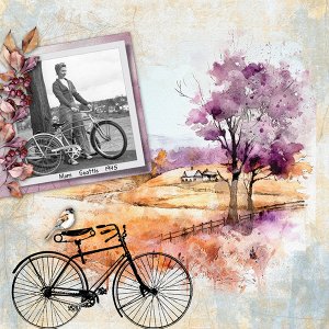 1945 - Mom and her bike