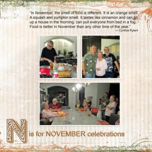 N is for November celebrations - additions