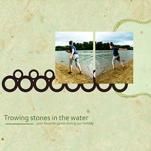 trowings stones in the water