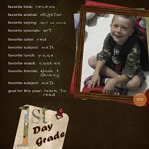 First Day, First Grade FACTS