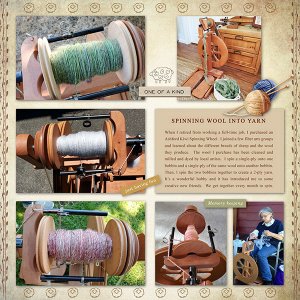 spinning wool into yarn