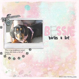 Day 2 - Word Art - Bessie barks a lot