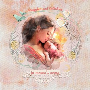 In mama's arms