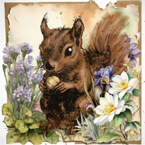July #3: Squirrel in Garden