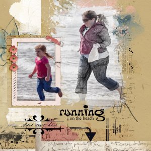Running on the beach
