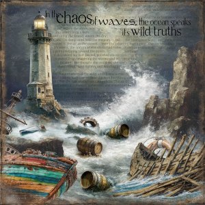 "In the chaos of waves, the ocean speaks it's wild truths"
