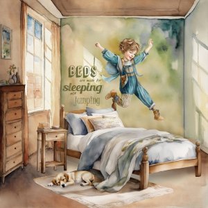 Beds are Made for Sleeping not Jumping