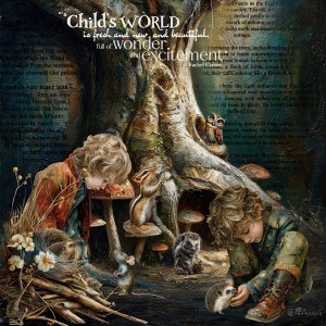 "Child's world is fresh and beautiful, full of wonder"