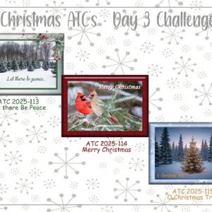 Christmas ATC's  Day 3 Challenge