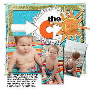 C the sun layout beach baby digital