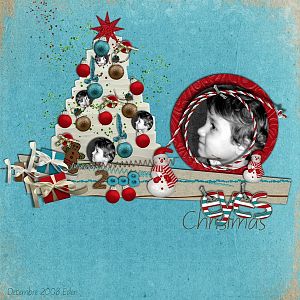 Funky Christmas kit, Quick pages and a freebie