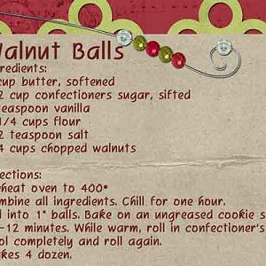 Walnut Balls Recipe Card