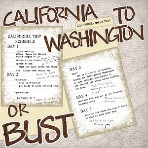 California to Washington or BUST