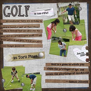 Golf at Torii Pines...