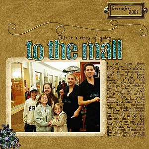 to the mall...