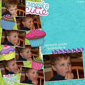 Colton's guide to eating a cupcake