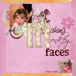 WEDNESDAY TEMPLATE CHALLENGE -  Making monkey faces