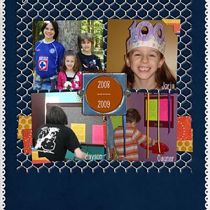 Family page for our yearbook