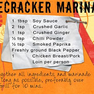 Firecracker Marinade Recipe Card