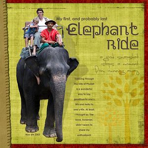 My First Elephant Ride