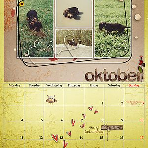 Kalenderblatt Oktober 2010