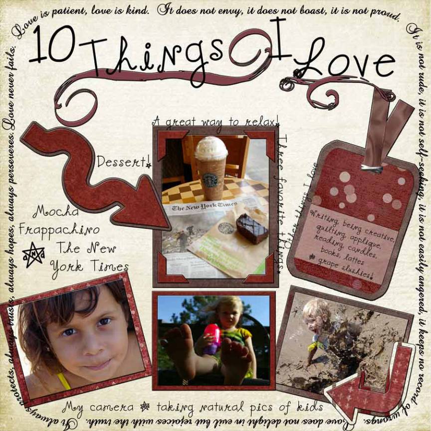 10 things I love challenge