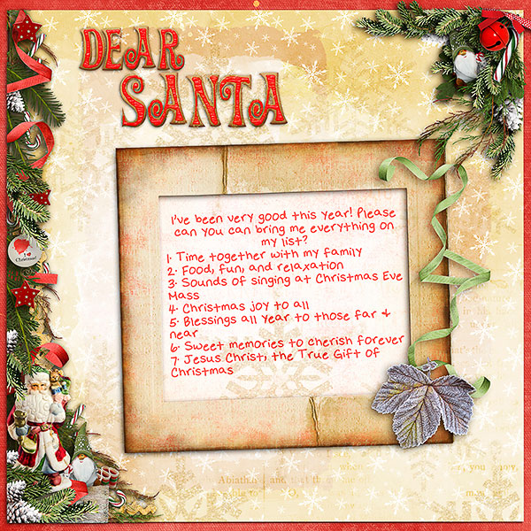 12 days of December Santa's Wishlist