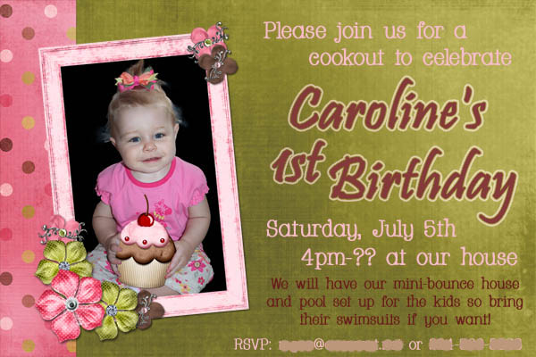 1st birthday invite