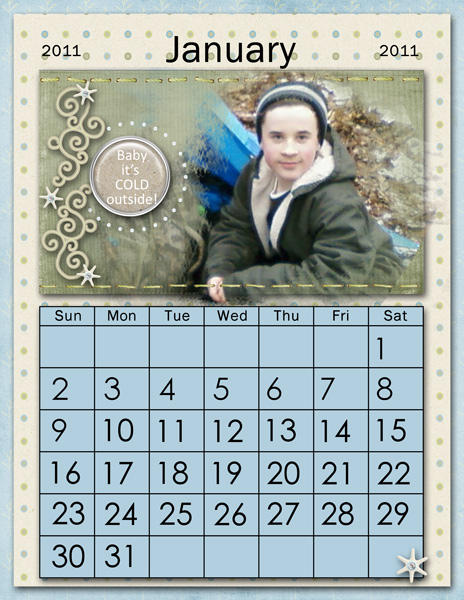 2011 Calendar Pages--January