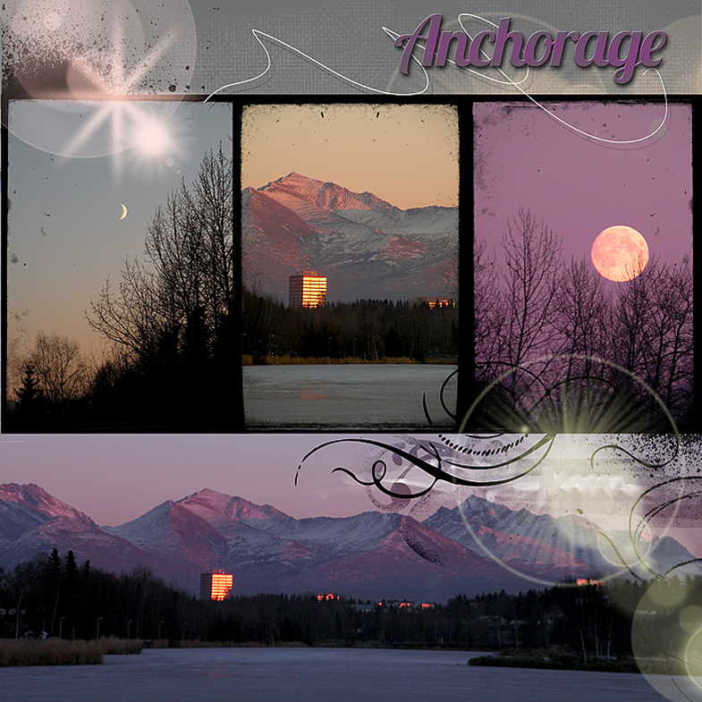 2012 Anchorage and the Moon... Color challenge #3