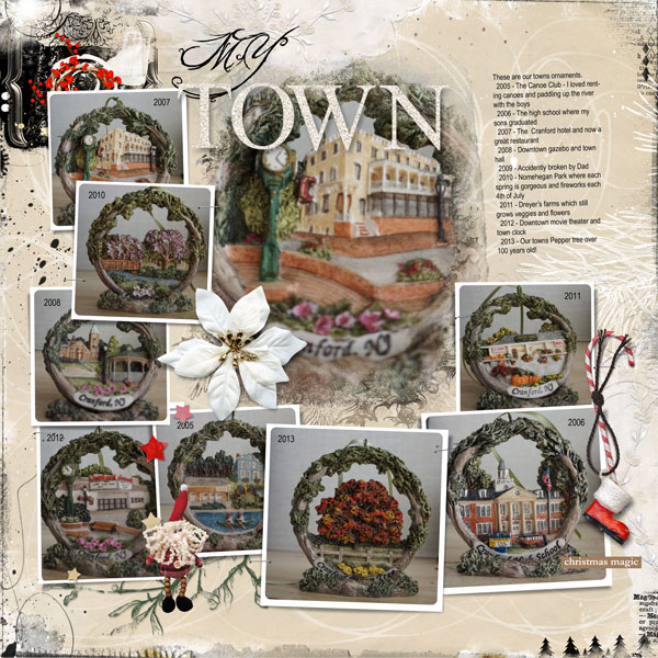 2013 Dec story town ornaments