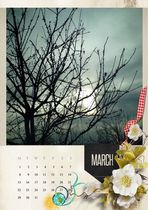 2021 template Calendar ~ March